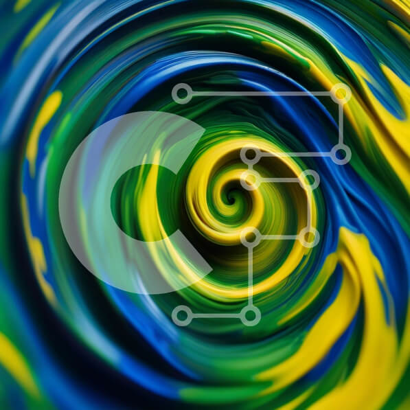 Intra Συλλεκτικό Ξύλινο Παζλ Plywood  4mm - Δυναμική και ζωντανή αφηρημένη ζωγραφική με στροβιλιζόμενα χρώματα Σε Ξύλινο Κουτί - Διαστάσεις Puzzle: 10x10 cm – 25 κομμάτια