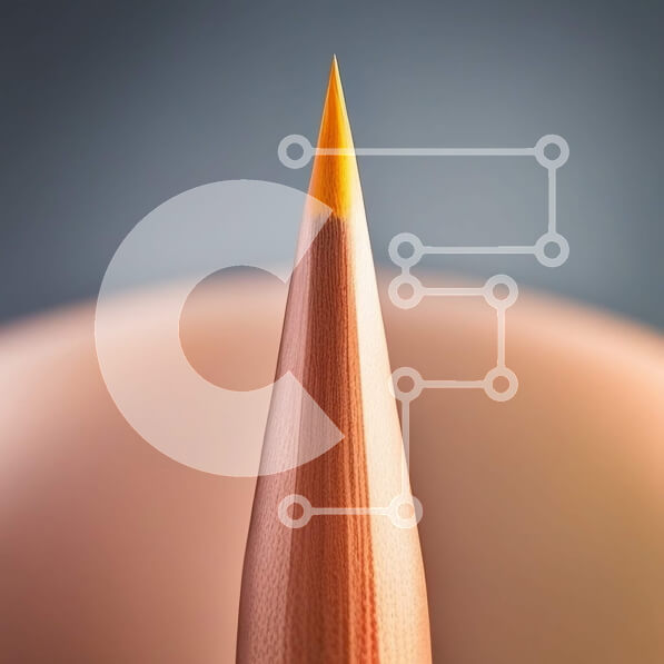 Intra Συλλεκτικό Ξύλινο Παζλ Plywood  4mm - Υψηλής ποιότητας κοντινή εικόνα ενός μολυβιού με κίτρινη γόμα Σε Ξύλινο Κουτί - Διαστάσεις Puzzle: 10x10 cm – 25 κομμάτια