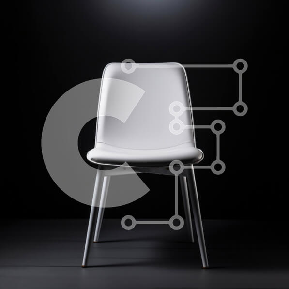 Intra Συλλεκτικό Ξύλινο Παζλ Plywood  4mm - Κομψή και μοντέρνα λευκή δερμάτινη καρέκλα τραπεζαρίας Σε Ξύλινο Κουτί - Διαστάσεις Puzzle: 10x10 cm – 25 κομμάτια