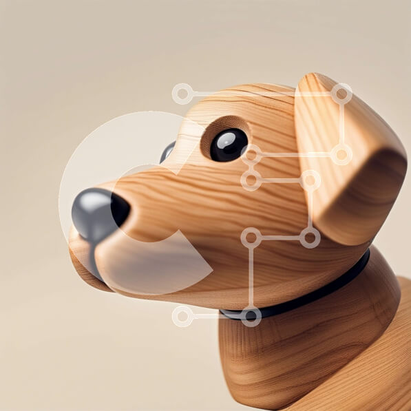 Intra Συλλεκτικό Ξύλινο Παζλ Plywood  4mm - Αξιολάτρευτο ξύλινο ειδώλιο σκύλου για διακόσμηση σπιτιού Σε Ξύλινο Κουτί - Διαστάσεις: 10x10 cm – 25 κομμάτια