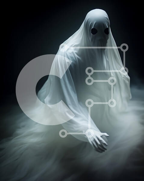 Intra Συλλεκτικό Ξύλινο Παζλ Plywood  4mm - Ghostly Figure Running Through the Fog Σε Ξύλινο Κουτί - Διαστάσεις Puzzle: 10x10 cm – 25 κομμάτια