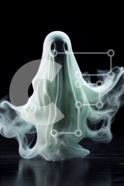 Intra Συλλεκτικό Ξύλινο Παζλ Plywood  4mm - Πλωτό ειδώλιο φαντασμάτων με λευκό καπνό Σε Ξύλινο Κουτί - Διαστάσεις Puzzle: 10x10 cm – 25 κομμάτια