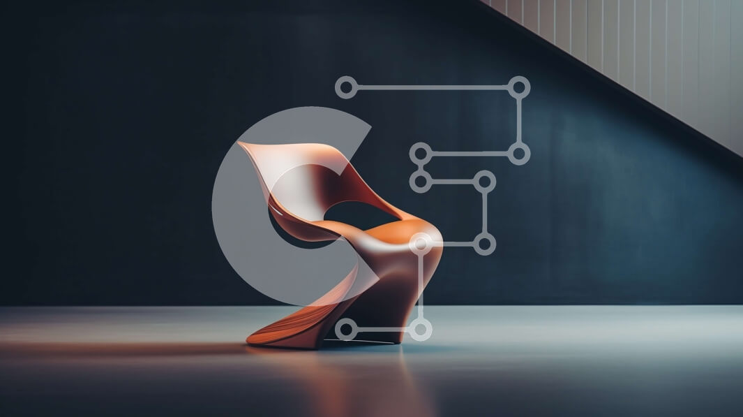 Intra Συλλεκτικό Ξύλινο Παζλ Plywood  4mm - Μοντέρνα πορτοκαλί καρέκλα στο σκοτεινό δωμάτιο Σε Ξύλινο Κουτί - Διαστάσεις Puzzle: 10x10 cm – 25 κομμάτια