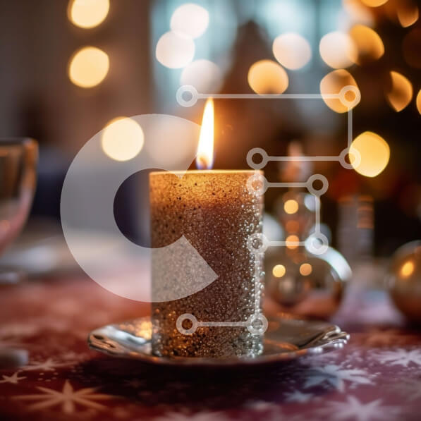 Intra Συλλεκτικό Ξύλινο Παζλ Plywood  4mm - Άνετη εορταστική διακόσμηση με ένα αναμμένο κερί Σε Ξύλινο Κουτί - Διαστάσεις: 10x10 cm – 25 κομμάτια