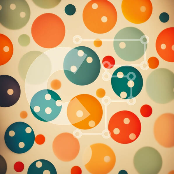 Intra Συλλεκτικό Ξύλινο Παζλ Plywood  4mm - Ζωντανό και παιχνιδιάρικο πολύχρωμο μοτίβο κύκλων Σε Ξύλινο Κουτί - Διαστάσεις Puzzle: 10x10 cm – 25 κομμάτια