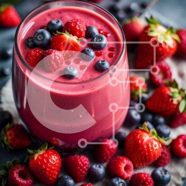 Σετ των 2 Intra Συλλεκτικό Ξύλινο Παζλ Plywood  4mm - Νόστιμο ποτήρι Pink Smoothie με φρέσκα φρούτα Σε Ξύλινο Κουτί - Διαστάσεις: 10x10 cm – 25 κομμάτια