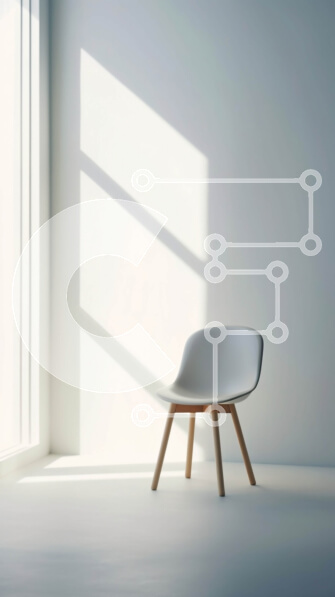 Intra Συλλεκτικό Ξύλινο Παζλ Plywood  4mm - Όμορφη εικόνα μιας λευκής καρέκλας με το φως του ήλιου μέσα από ένα παράθυρο Σε Ξύλινο Κουτί - Διαστάσεις Puzzle: 10x10 cm – 25 κομμάτια