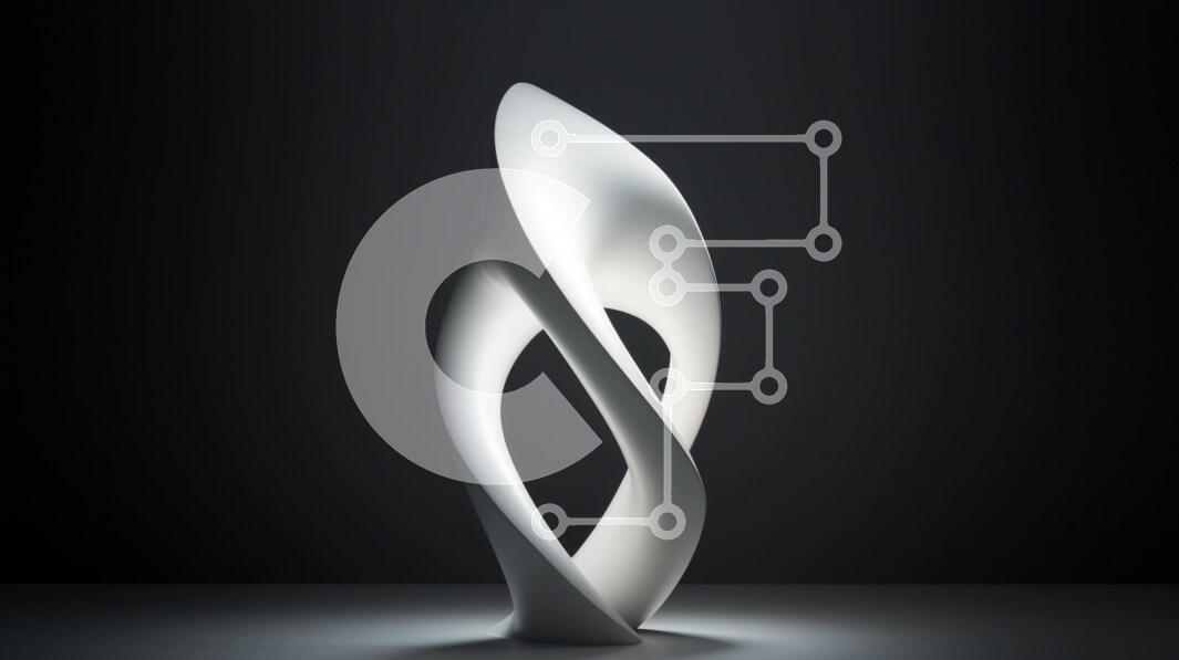 Intra Συλλεκτικό Ξύλινο Παζλ Plywood  4mm - Αφηρημένο στριμμένο γλυπτό σε λευκό Σε Ξύλινο Κουτί - Διαστάσεις Puzzle: 10x10 cm – 25 κομμάτια