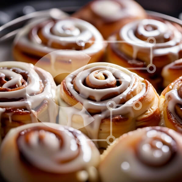 Σετ των 2 Intra Συλλεκτικό Ξύλινο Παζλ Plywood  4mm - Λαχταριστά ρολά κανέλας με γλυκό γλάσο Σε Ξύλινο Κουτί - Διαστάσεις: 10x10 cm – 25 κομμάτια