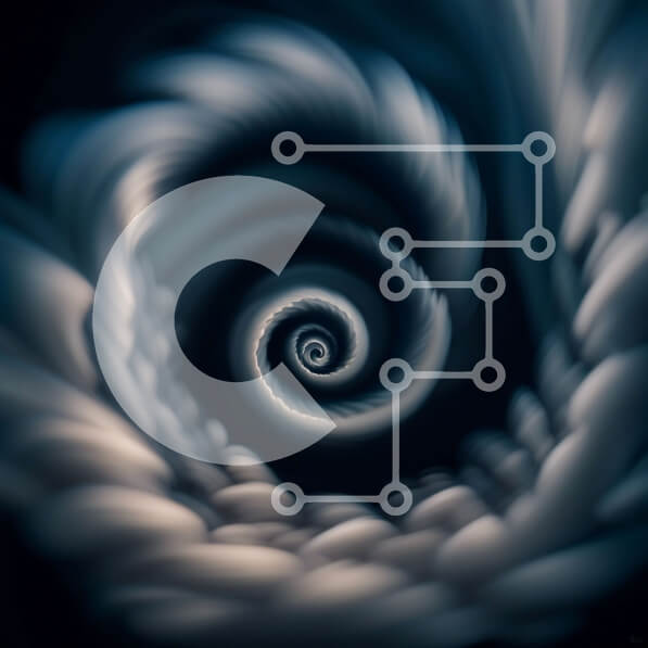 Intra Συλλεκτικό Ξύλινο Παζλ Plywood  4mm - Σαγηνευτική εικόνα μιας στροβιλιζόμενης δίνης σύννεφων στον ουρανό Σε Ξύλινο Κουτί - Διαστάσεις Puzzle: 10x10 cm – 25 κομμάτια