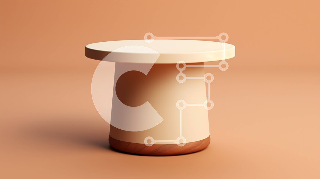 Intra Συλλεκτικό Ξύλινο Παζλ Plywood  4mm - Λευκό στρογγυλό τραπέζι με ξύλινη βάση και σκαμπό Σε Ξύλινο Κουτί - Διαστάσεις Puzzle: 10x10 cm – 25 κομμάτια