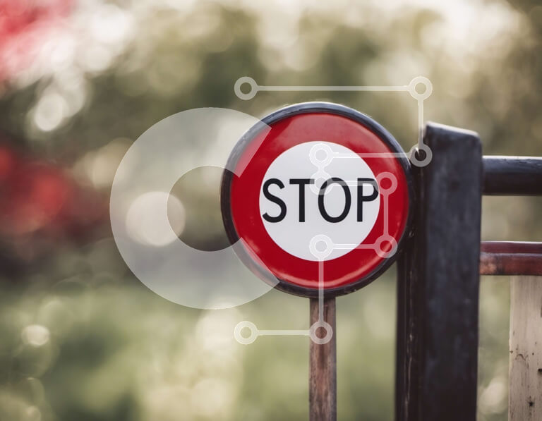 Intra Συλλεκτικό Ξύλινο Παζλ Plywood  4mm - Stop Sign on Pole με κόκκινο φόντο Σε Ξύλινο Κουτί - Διαστάσεις Puzzle: 10x10 cm – 25 κομμάτια