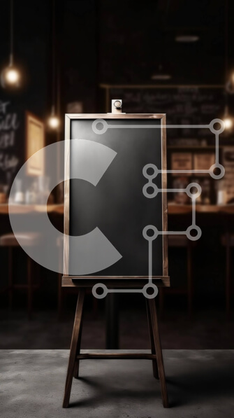 Intra Συλλεκτικό Ξύλινο Παζλ Plywood  4mm - Σκοτεινό δωμάτιο με άδειο πίνακα κιμωλίας και μονό λαμπτήρα Σε Ξύλινο Κουτί - Διαστάσεις Puzzle: 10x10 cm – 25 κομμάτια