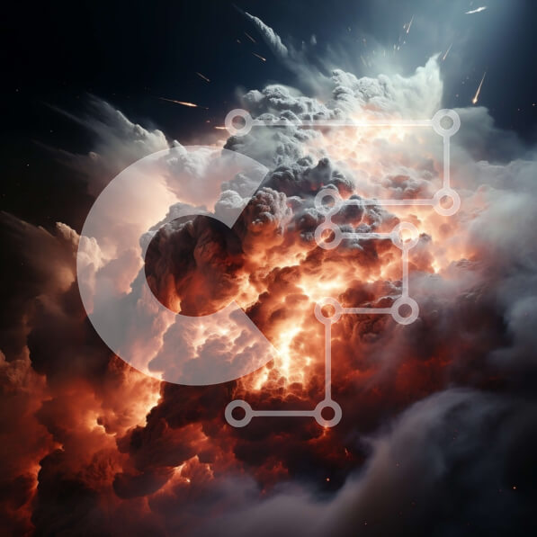 Intra Συλλεκτικό Ξύλινο Παζλ Plywood  4mm - Ισχυρή έκρηξη με καπνό και συντρίμμια Σε Ξύλινο Κουτί - Διαστάσεις Puzzle: 10x10 cm – 25 κομμάτια