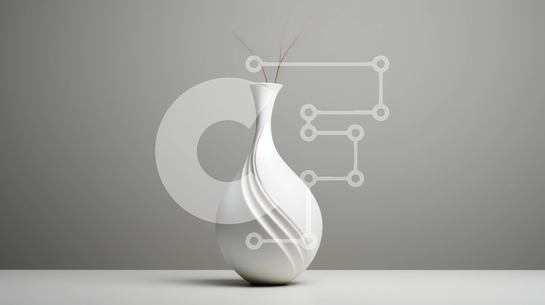 Intra Συλλεκτικό Ξύλινο Παζλ Plywood  4mm - Λευκό κεραμικό βάζο με καμπύλο σχήμα και στενό λαιμό Σε Ξύλινο Κουτί - Διαστάσεις: 10x10 cm – 25 κομμάτια