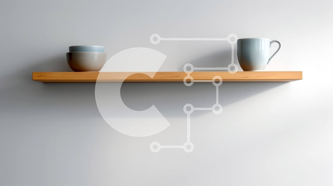 Intra Συλλεκτικό Ξύλινο Παζλ Plywood  4mm - Άνετο Ξύλινο Ράφι με Δύο Κούπες - Μπλε και Λευκό Σε Ξύλινο Κουτί - Διαστάσεις Puzzle: 10x10 cm – 25 κομμάτια