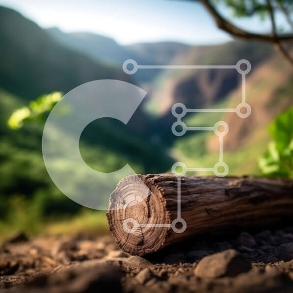 Intra Συλλεκτικό Ξύλινο Παζλ Plywood  4mm - Ήρεμη εικόνα ενός ξεπερασμένου κορμού σε ένα καταπράσινο δάσος Σε Ξύλινο Κουτί - Διαστάσεις: 10x10 cm – 25 κομμάτια