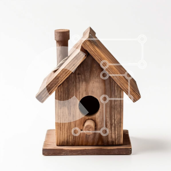 Intra Συλλεκτικό Ξύλινο Παζλ Plywood  4mm - Γοητευτικό Ξύλινο Πουλιά με Πέρκα και Φωλιά Εσωτερικά Σε Ξύλινο Κουτί - Διαστάσεις: 10x10 cm – 25 κομμάτια