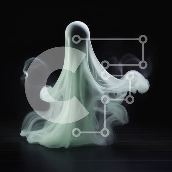 Intra Συλλεκτικό Ξύλινο Παζλ Plywood  4mm - Φιγούρα σαν φάντασμα που επιπλέει στον αέρα και εκπέμπει λευκό καπνό Σε Ξύλινο Κουτί - Διαστάσεις Puzzle: 10x10 cm – 25 κομμάτια