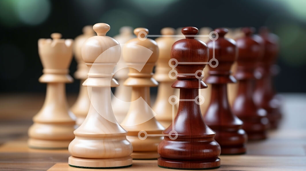 Intra Συλλεκτικό Ξύλινο Παζλ Plywood  4mm - Σκακιέρα με ξύλινα κομμάτια Σε Ξύλινο Κουτί - Διαστάσεις Puzzle: 10x10 cm – 25 κομμάτια