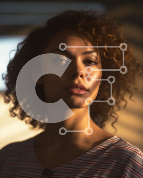 Intra Συλλεκτικό Ξύλινο Παζλ Plywood  4mm - Στοχαστική νεαρή γυναίκα που στέκεται δίπλα σε ένα παράθυρο Σε Ξύλινο Κουτί - Διαστάσεις Puzzle: 10x10 cm – 25 κομμάτια