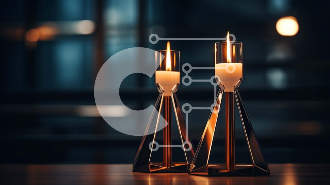 Intra Συλλεκτικό Ξύλινο Παζλ Plywood  4mm - Αναμμένα και άφωτα κεριά σε ένα σκοτεινό τραπέζι Σε Ξύλινο Κουτί - Διαστάσεις Puzzle: 10x10 cm – 25 κομμάτια