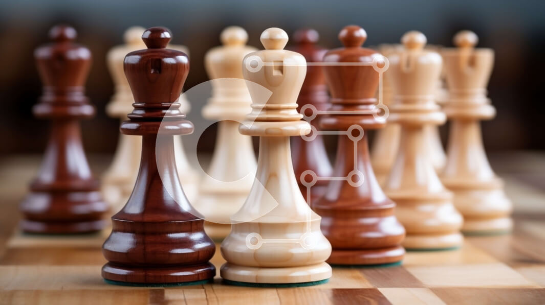 Intra Συλλεκτικό Ξύλινο Παζλ Plywood  4mm - Ξύλινα κομμάτια σκακιού σε μια σκακιέρα Σε Ξύλινο Κουτί - Διαστάσεις Puzzle: 10x10 cm – 25 κομμάτια