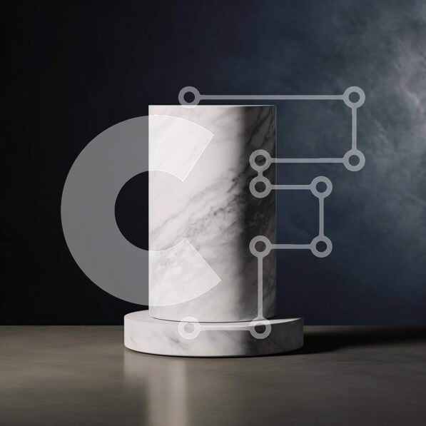 Intra Συλλεκτικό Ξύλινο Παζλ Plywood  4mm - Κομψή εικόνα μιας λευκής μαρμάρινης στήλης Σε Ξύλινο Κουτί - Διαστάσεις Puzzle: 10x10 cm – 25 κομμάτια