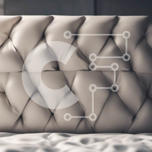 Intra Συλλεκτικό Ξύλινο Παζλ Plywood  4mm - Κοντινή όψη του φουντωτού κρεβατιού με λευκό στρώμα και σεντόνια Σε Ξύλινο Κουτί - Διαστάσεις Puzzle: 10x10 cm – 25 κομμάτια