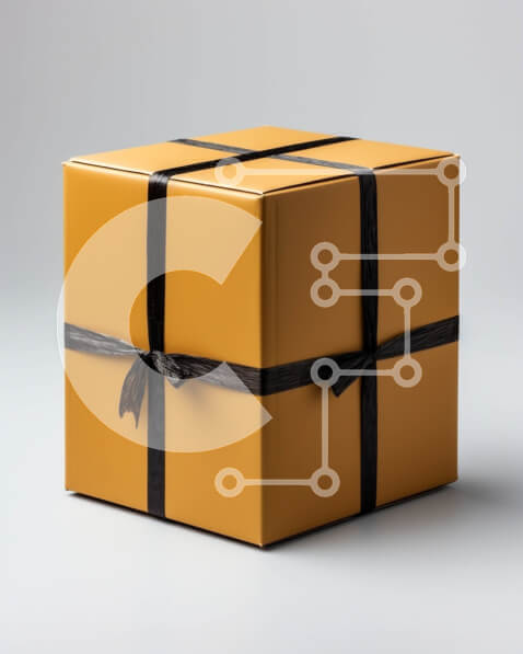 Intra Συλλεκτικό Ξύλινο Παζλ Plywood  4mm - Όμορφο κίτρινο κουτί δώρου με μαύρη κορδέλα Σε Ξύλινο Κουτί - Διαστάσεις: 10x10 cm – 25 κομμάτια