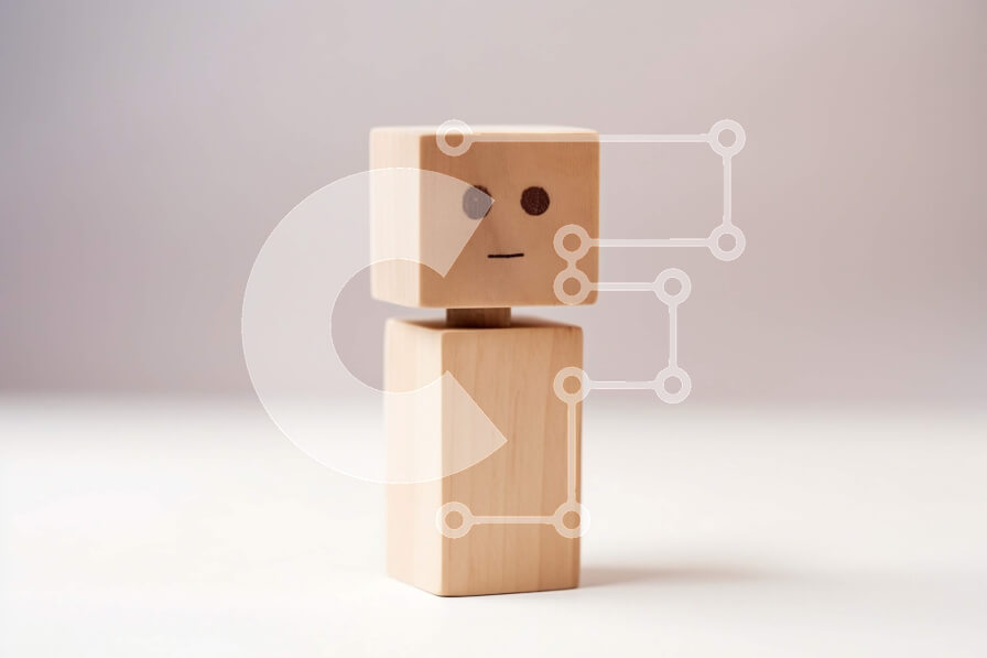 Intra Συλλεκτικό Ξύλινο Παζλ Plywood  4mm - Κοντινή εικόνα ενός ξύλινου μπλοκ με σκαλιστό πρόσωπο Σε Ξύλινο Κουτί - Διαστάσεις: 10x10 cm – 25 κομμάτια