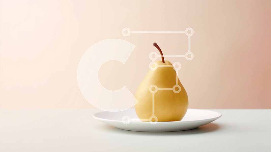 Σετ των 2 Intra Συλλεκτικό Ξύλινο Παζλ Plywood  4mm - Αχλάδι σε ένα λευκό πιάτο Σε Ξύλινο Κουτί - Διαστάσεις: 10x10 cm – 25 κομμάτια