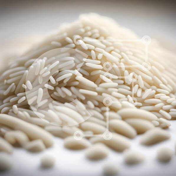 Σετ των 2 Intra Συλλεκτικό Ξύλινο Παζλ Plywood  4mm - Γκρο πλαν φωτογραφία του λευκού ρυζιού σε ένα πιάτο Σε Ξύλινο Κουτί - Διαστάσεις: 10x10 cm – 25 κομμάτια