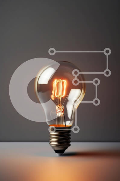 Intra Συλλεκτικό Ξύλινο Παζλ Plywood  4mm - Φωτογραφία μιας λάμπας φωτός με ένα λαμπερό νήμα Σε Ξύλινο Κουτί - Διαστάσεις Puzzle: 10x10 cm – 25 κομμάτια