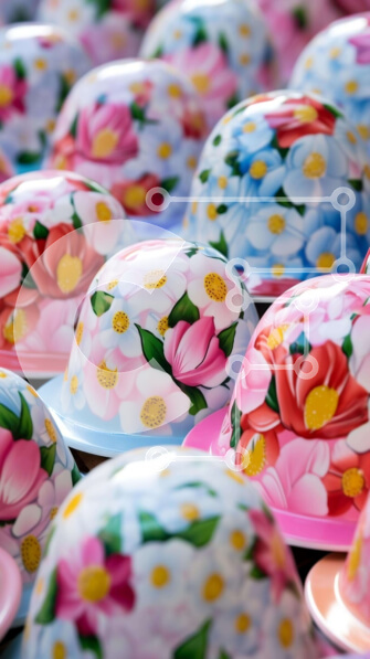 Intra Συλλεκτικό Ξύλινο Παζλ Plywood  4mm - Σύνθεση με πολύχρωμα λουλουδάτα καπέλα και βάζα Σε Ξύλινο Κουτί - Διαστάσεις Puzzle: 10x10 cm – 25 κομμάτια