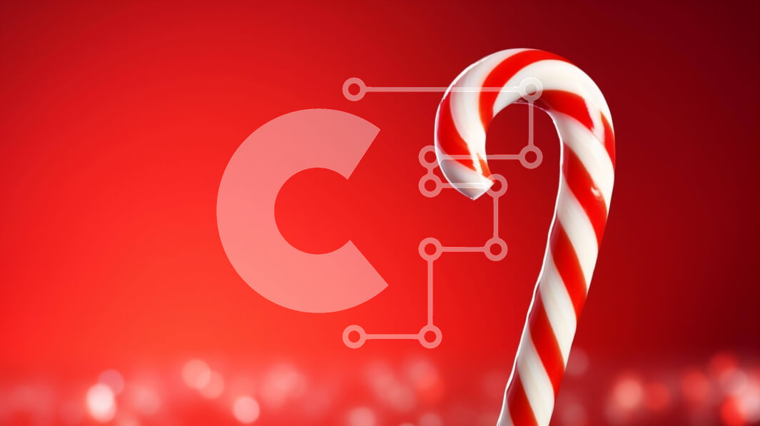 Intra Συλλεκτικό Ξύλινο Παζλ Plywood  4mm - Κόκκινο και άσπρο ζαχαροκάλαμο σε αφηρημένο κόκκινο φόντο Σε Ξύλινο Κουτί - Διαστάσεις: 10x10 cm – 25 κομμάτια