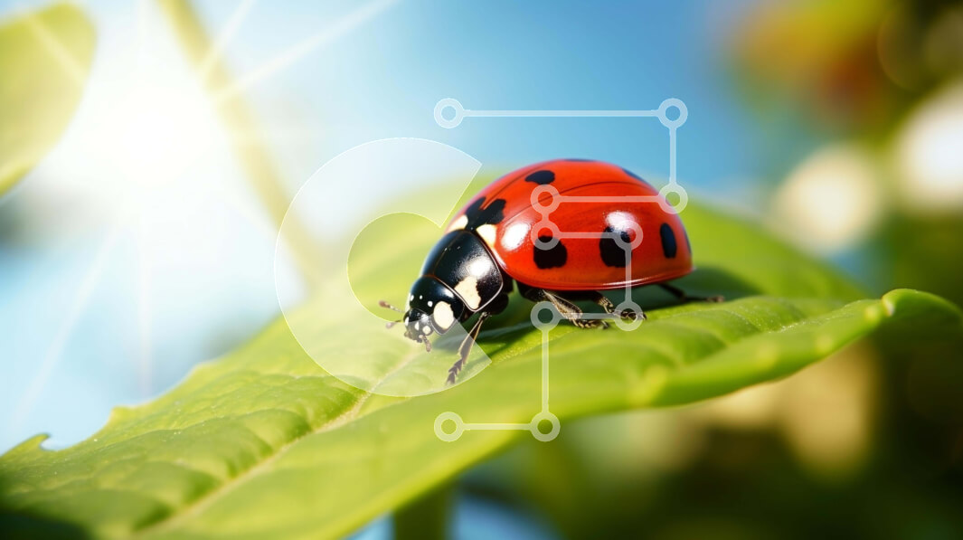 Intra Συλλεκτικό Ξύλινο Παζλ Plywood  4mm - Πασχαλίτσα στα πράσινα φύλλα με το φως του ήλιου Σε Ξύλινο Κουτί - Διαστάσεις: 10x10 cm – 25 κομμάτια