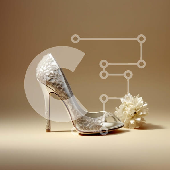 Σετ των 2 Intra Συλλεκτικό Ξύλινο Παζλ Plywood  4mm - Πολύπλοκα φλοράλ σχέδια λευκά ψηλοτάκουνα παπούτσια: Ιδανικά για κάθε περίσταση Σε Ξύλινο Κουτί - Διαστάσεις: 10x10 cm – 25 κομμάτια