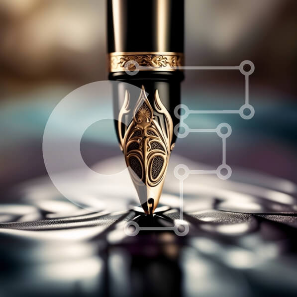 Intra Συλλεκτικό Ξύλινο Παζλ Plywood  4mm - Κομψό μαύρο στυλό με χρυσές διακοσμήσεις Σε Ξύλινο Κουτί - Διαστάσεις: 10x10 cm – 25 κομμάτια