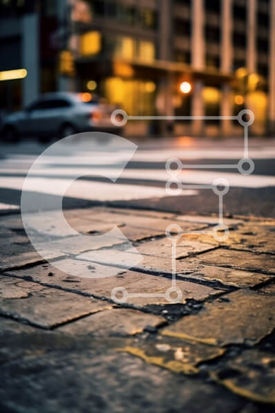 Intra Συλλεκτικό Ξύλινο Παζλ Plywood  4mm - Vibrant City Life: A Busy Street at Dusk Σε Ξύλινο Κουτί - Διαστάσεις Puzzle: 10x10 cm – 25 κομμάτια