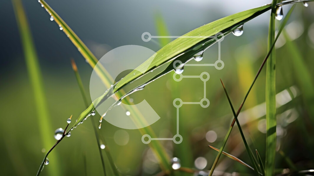 Intra Συλλεκτικό Ξύλινο Παζλ Plywood  4mm - Λεπίδα γρασιδιού με σταγονίδια νερού - Ένδειξη βροχής ή δροσιάς Σε Ξύλινο Κουτί - Διαστάσεις: 10x10 cm – 25 κομμάτια