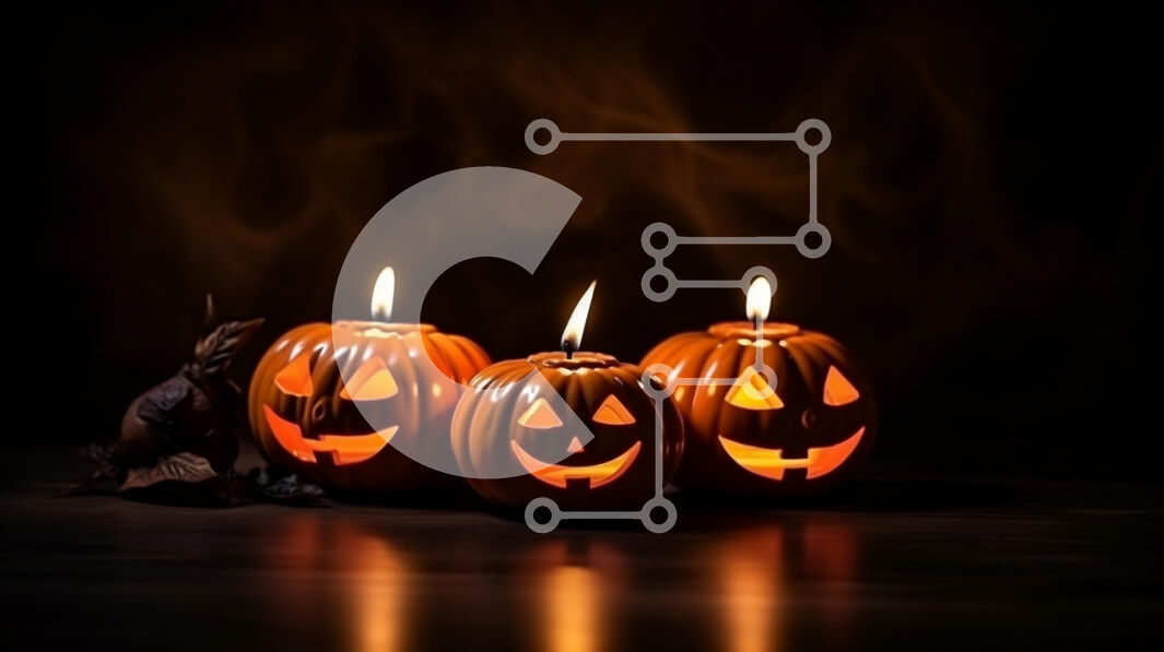 Intra Συλλεκτικό Ξύλινο Παζλ Plywood  4mm - Κεριά Jack-o-Lantern σε σκοτεινό φόντο Σε Ξύλινο Κουτί - Διαστάσεις: 10x10 cm – 25 κομμάτια