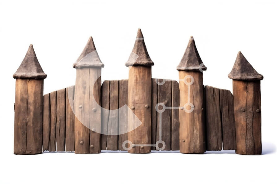 Intra Συλλεκτικό Ξύλινο Παζλ Plywood  4mm - Όμορφη εικόνα ενός ξύλινου φράχτη με τρεις κουκούλες Σε Ξύλινο Κουτί - Διαστάσεις Puzzle: 10x10 cm – 25 κομμάτια