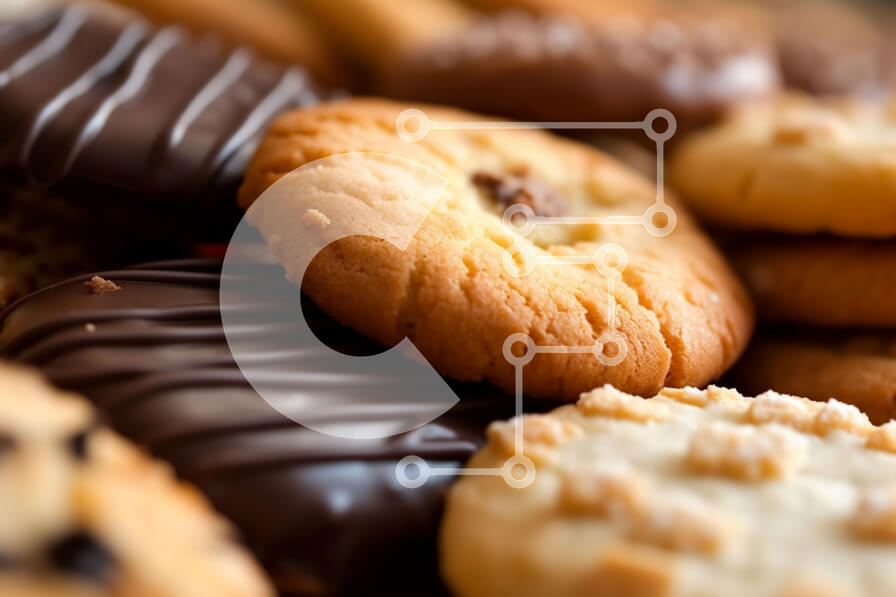 Σετ των 2 Intra Συλλεκτικό Ξύλινο Παζλ Plywood  4mm - Νόστιμο πιάτο με τσιπς σοκολάτας και μπισκότα ξηρών καρπών Σε Ξύλινο Κουτί - Διαστάσεις: 10x10 cm – 25 κομμάτια