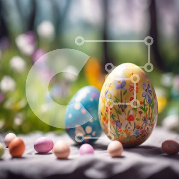 Intra Συλλεκτικό Ξύλινο Παζλ Plywood  4mm - Πολύχρωμα πασχαλινά αυγά για διακόσμηση ή κυνήγι πασχαλινών αυγών Σε Ξύλινο Κουτί - Διαστάσεις: 10x10 cm – 25 κομμάτια