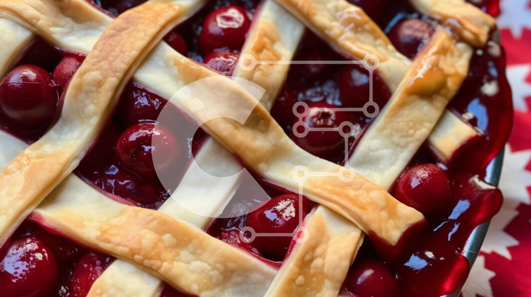 Σετ των 2 Intra Συλλεκτικό Ξύλινο Παζλ Plywood  4mm - Φρεσκοψημένη κερασιόπιτα σε διακοσμητικό τραπεζομάντιλο Σε Ξύλινο Κουτί - Διαστάσεις: 10x10 cm – 25 κομμάτια