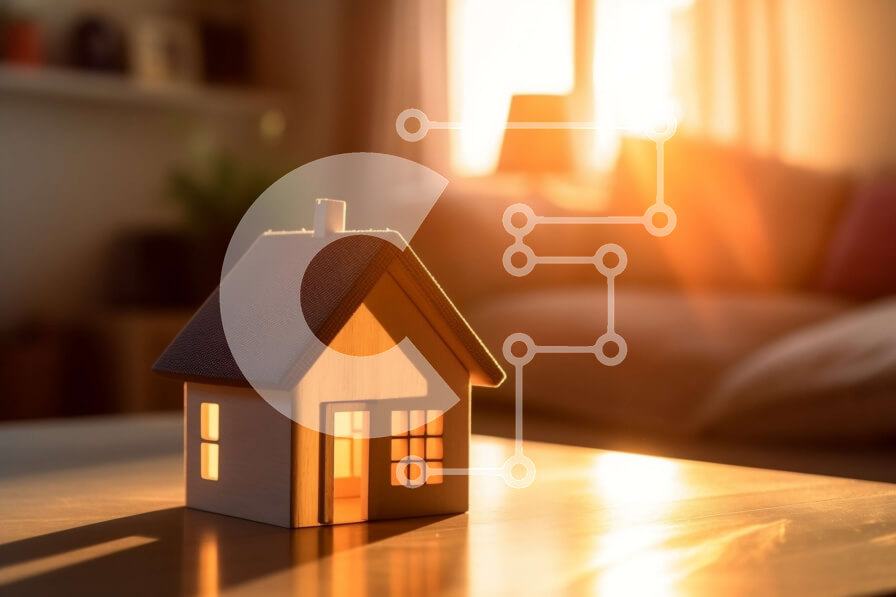 Intra Συλλεκτικό Ξύλινο Παζλ Plywood  4mm - Όμορφη εικόνα ενός μικρού ξύλινου σπιτιού με ένα εκπληκτικό ηλιοβασίλεμα στο φόντο Σε Ξύλινο Κουτί - Διαστάσεις Puzzle: 10x10 cm – 25 κομμάτια