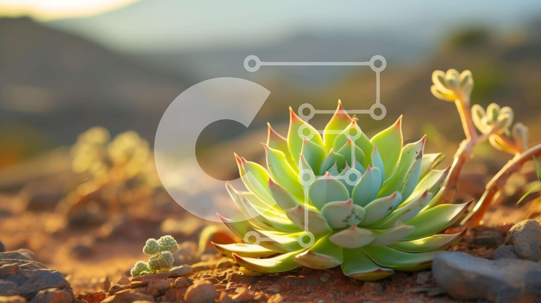 Intra Συλλεκτικό Ξύλινο Παζλ Plywood  4mm - Πράσινο φυτό που αναπτύσσεται από βράχους και βρωμιά Σε Ξύλινο Κουτί - Διαστάσεις: 10x10 cm – 25 κομμάτια