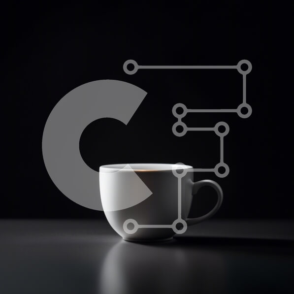 Intra Συλλεκτικό Ξύλινο Παζλ Plywood  4mm - Μινιμαλιστικό λευκό φλιτζάνι καφέ σε μαύρη επιφάνεια Σε Ξύλινο Κουτί - Διαστάσεις: 10x10 cm – 25 κομμάτια