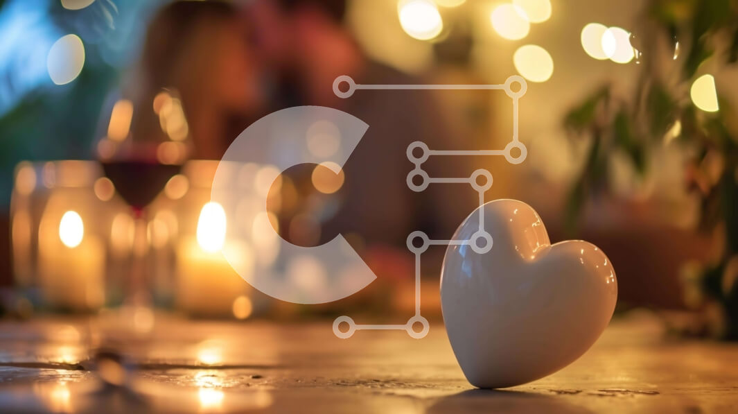 Intra Συλλεκτικό Ξύλινο Παζλ Plywood  4mm - Ρομαντικό δείπνο με αντικείμενο σε σχήμα καρδιάς και κεριά Σε Ξύλινο Κουτί - Διαστάσεις Puzzle: 10x10 cm – 25 κομμάτια